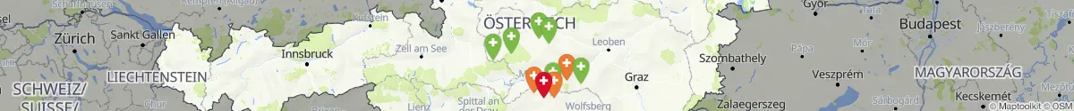 Kartenansicht für Apotheken-Notdienste in der Nähe von Sankt Peter am Kammersberg (Murau, Steiermark)